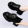 Thick-soled new retro casual thick-soled heightening loafers versatile foot-fitting small leather shoes heightening single shoes women's shoes