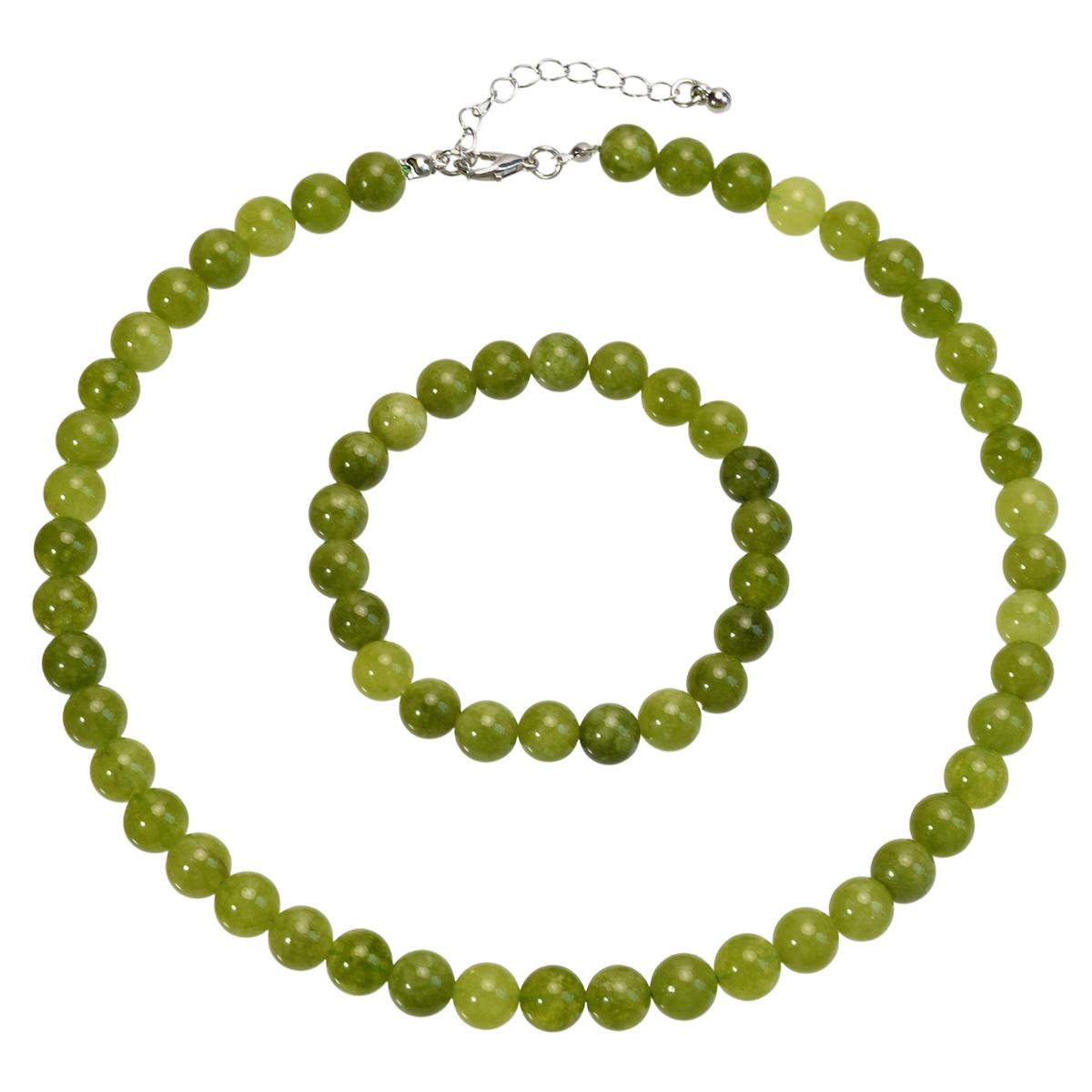 

Комплект ожерелья и браслета из натурального камня перидота, богемный, женский, модный, элегантный, для праздничной вечеринки, ручной работы, с цирконом перидот