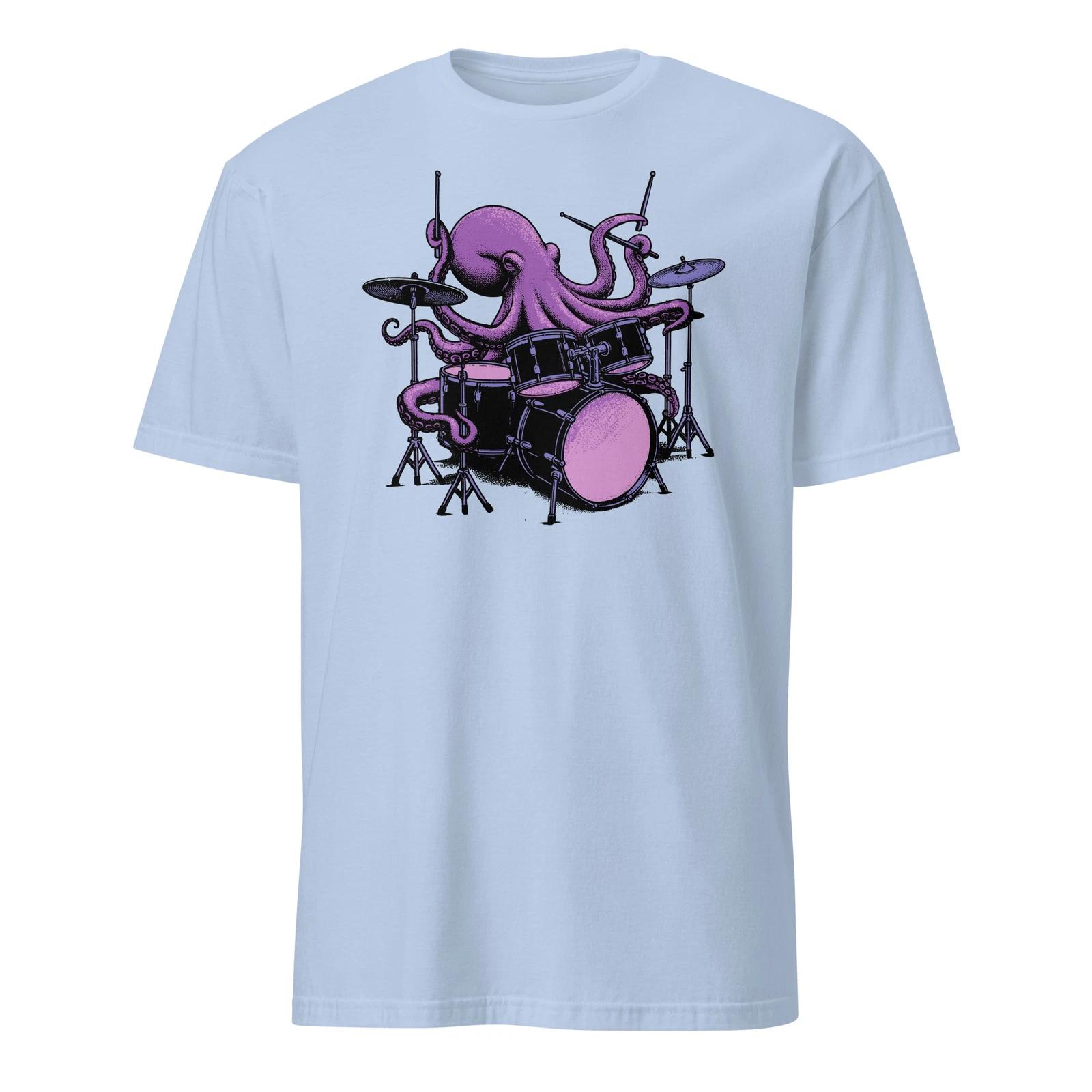 Octopus Shirt Octopus Playing Drums Band Kraken Drummer T-Shirt Size S-3XL Gift XL