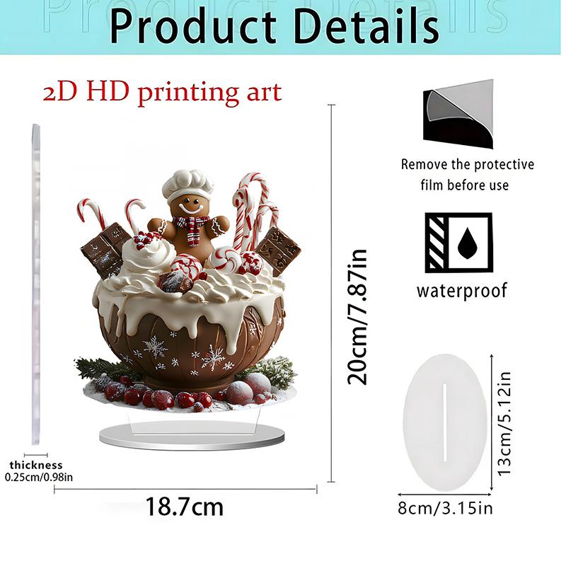 2D Flat Christmas Merry Carousel Christmas Scene Festival Decor Bedroom Office Desktop Ornaments Home Decoration Christmas Gifts