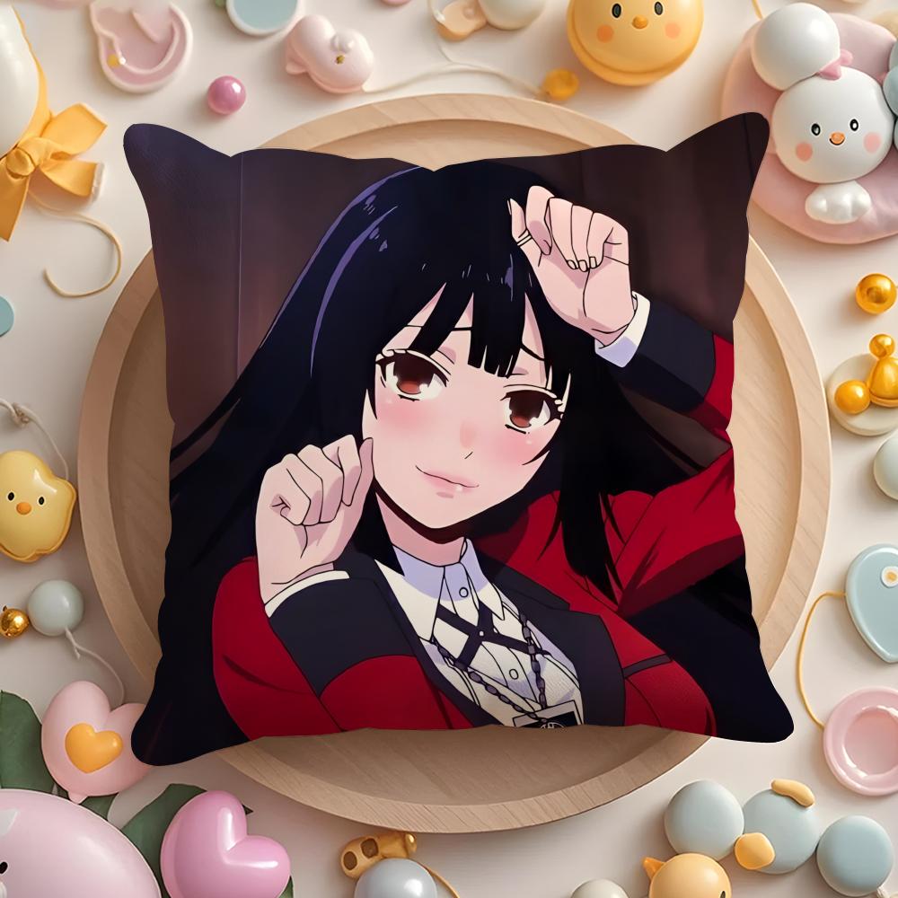 

K-Kakegurui Anime Cushion Cover Home & Car Multi-Scene Pillow Cover - Reversible, Soft & Durable for Daily Use 30X30cm