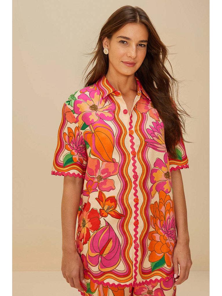 2025 Cross-Border Casual Fashion Linen Shirt & Shorts Set Extra Large