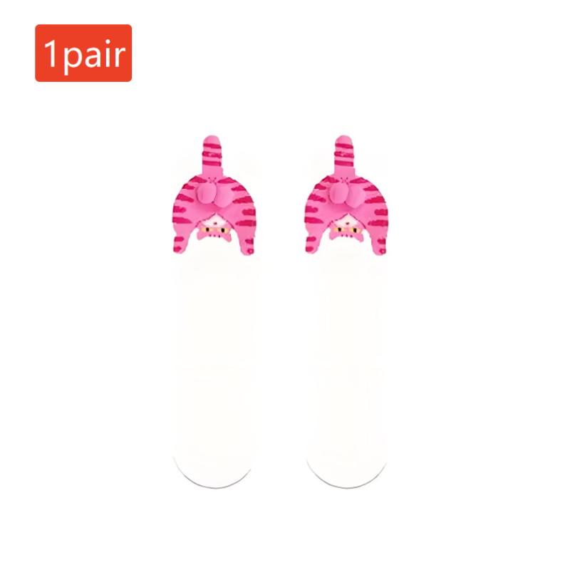 1Pair Ins Cat Egg Cotton Socks Couple Socks Cat Balls Kawaii Hand Knitting Socks Cartoon Ginger Cat Tabby Creative Kid Gift