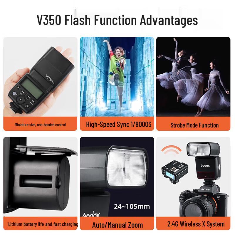 Godox V350 TTL Li-ion Camera Flash Speedlite Kit