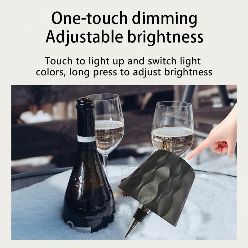 Wireless Wine Bottle Lamp Type-C Charging 3 Colors Touch Control Wine Bottle Light Dimming LED Table Lamp Bar Atmosphere Lights