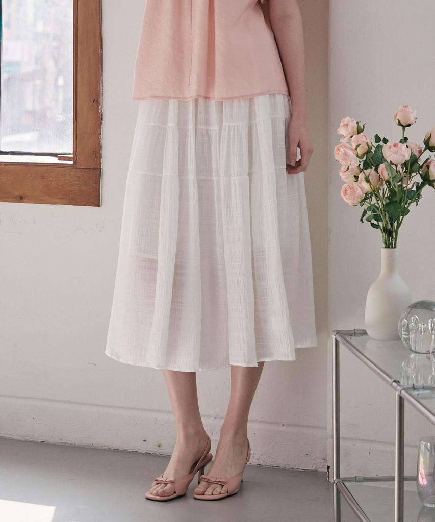 SOUP Tiered Flare Long Skirt (Sb3Srf1)