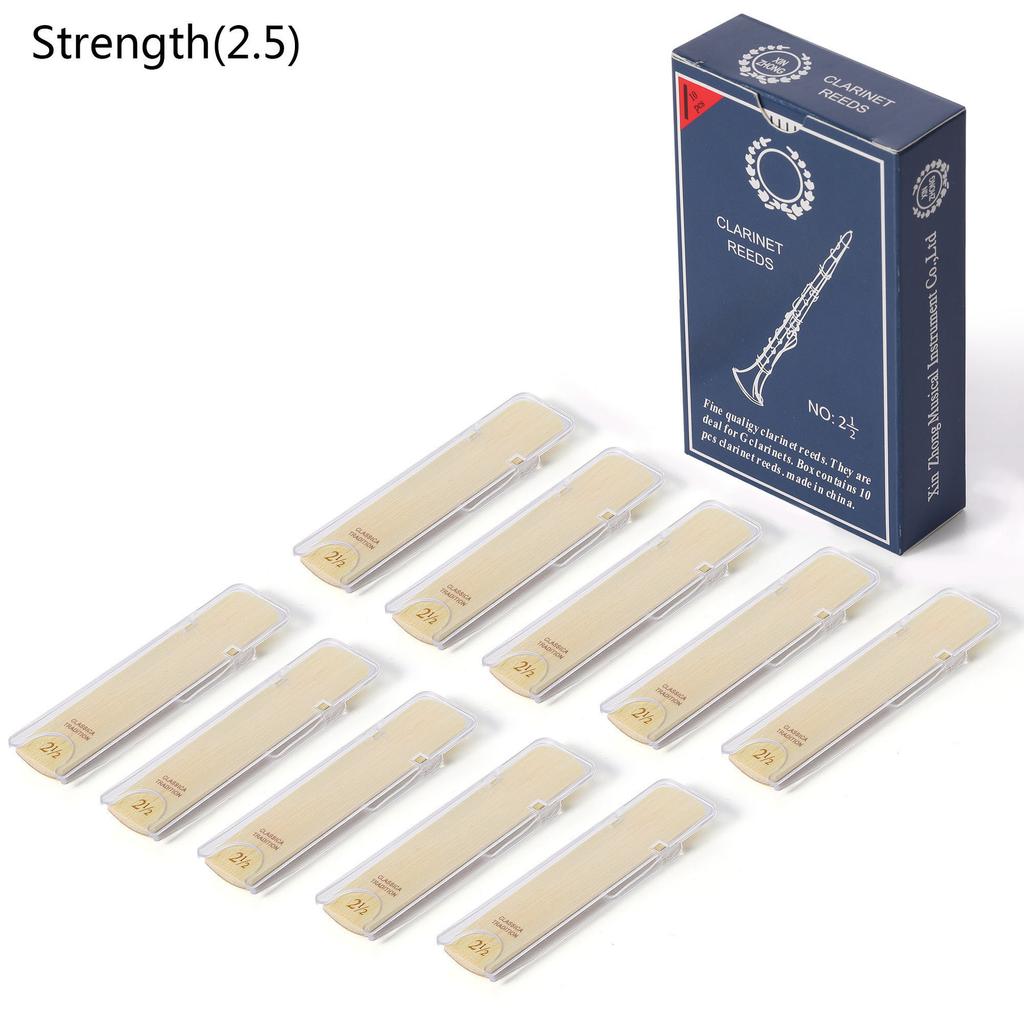 10 Clarinet Reeds Black Reeds Reed Hardness (1.0, 1.5, 2.0, 2.5, 3.0, 3.5)