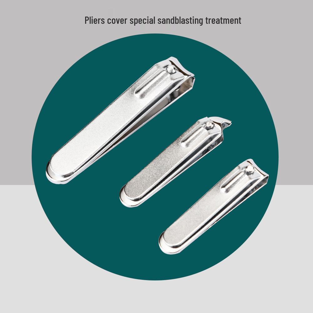 

New Sandblasted Anti-Splash Manicure Nail Clippers 3-Piece Set in Square Tin Box