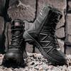 Fashion Mid-Calf Boots Men's Tactical Desert High Top Shoes Retro Style Motorcycle Boots Outdoor Hiking Camping Shoes Comfy Ankle Boots