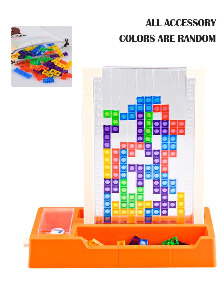 3D Blocks Puzzle Toys, DIY Intelligent Colorful Plastic Blocks Game Transparent Brain Teaser Toy for 8+ Boys and Girls