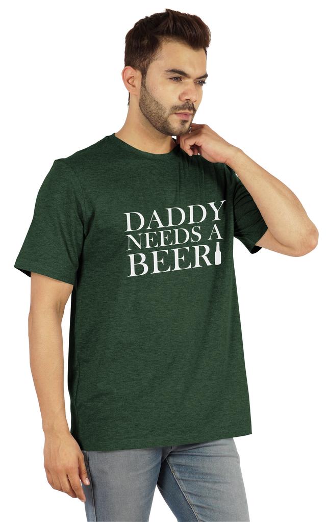 Inkmeso Graphic Tshirt For Men  s   Daddy Needs A Beer   Funny Quotes Dad  s Drinking Tee