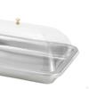 304 Stainless Steel Serving Tray with Dome Lid Food Rectangular Platter for