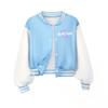 Giacca da Baseball per Bambini Cappotto Foderato con Bottoni a Contrasto Cappotto Leggero Maniche Trapuntate Strisce Primavera