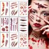 10/5pcs Bloody Wound Scar Stickers Halloween Makeup Temporary Tattoos Fake Zombie Body Art Stickers for Cosplay Parties Pranks