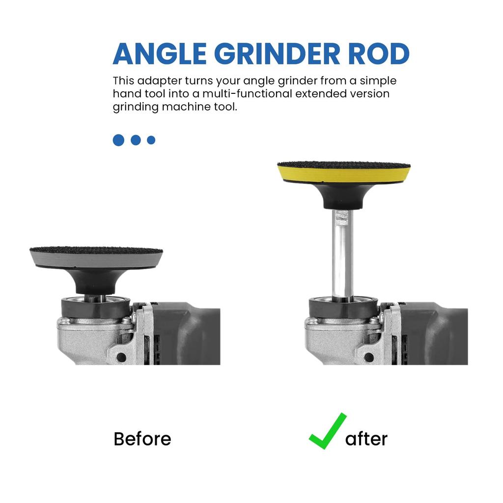 Hcskoss Angle Grinder Extension Rod, M10 Thread Rotary Polisher Extension Shaft with 4 Flanges and Lock Nuts