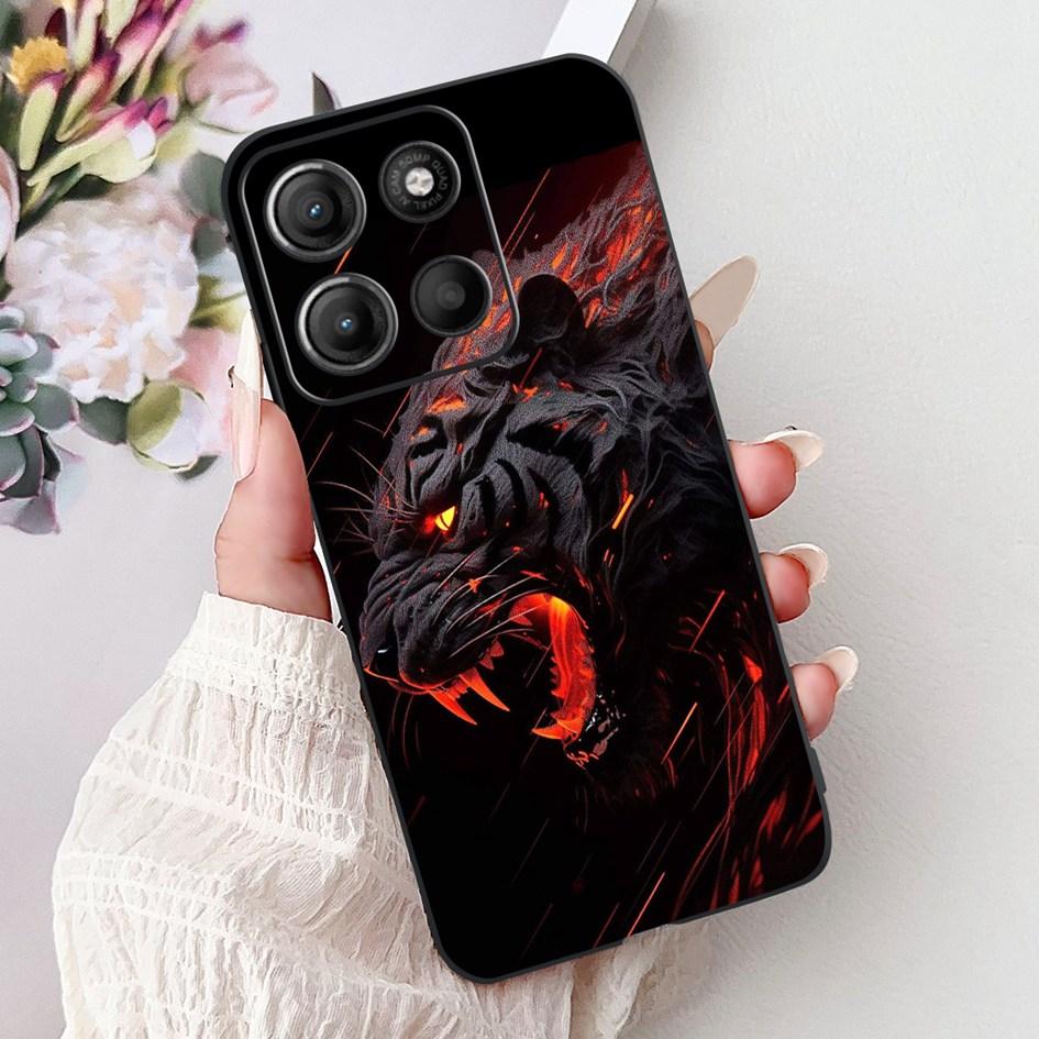 Silicone Case For Motorola Moto G15 G75 2024 Cover Cute Panda Lion Shockproof TPU Phone Cases For MotoG15 MotoG75 G 75 G 15 Etui