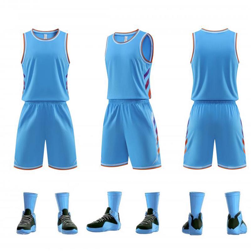 

Мужской быстросохнущий комплект баскетбольной формы на заказ - Дышащий костюм для командных тренировок и соревнований с нанесением символики XL