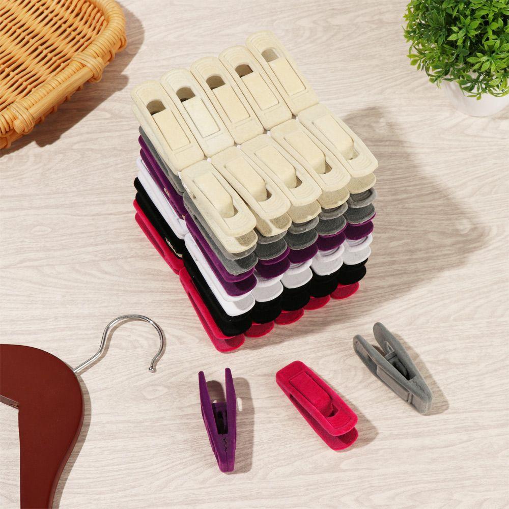 Storage Hat Closet Non-slip Household Hanging Hooks Velvet Hangers Clips Dress Rack Coat Holder