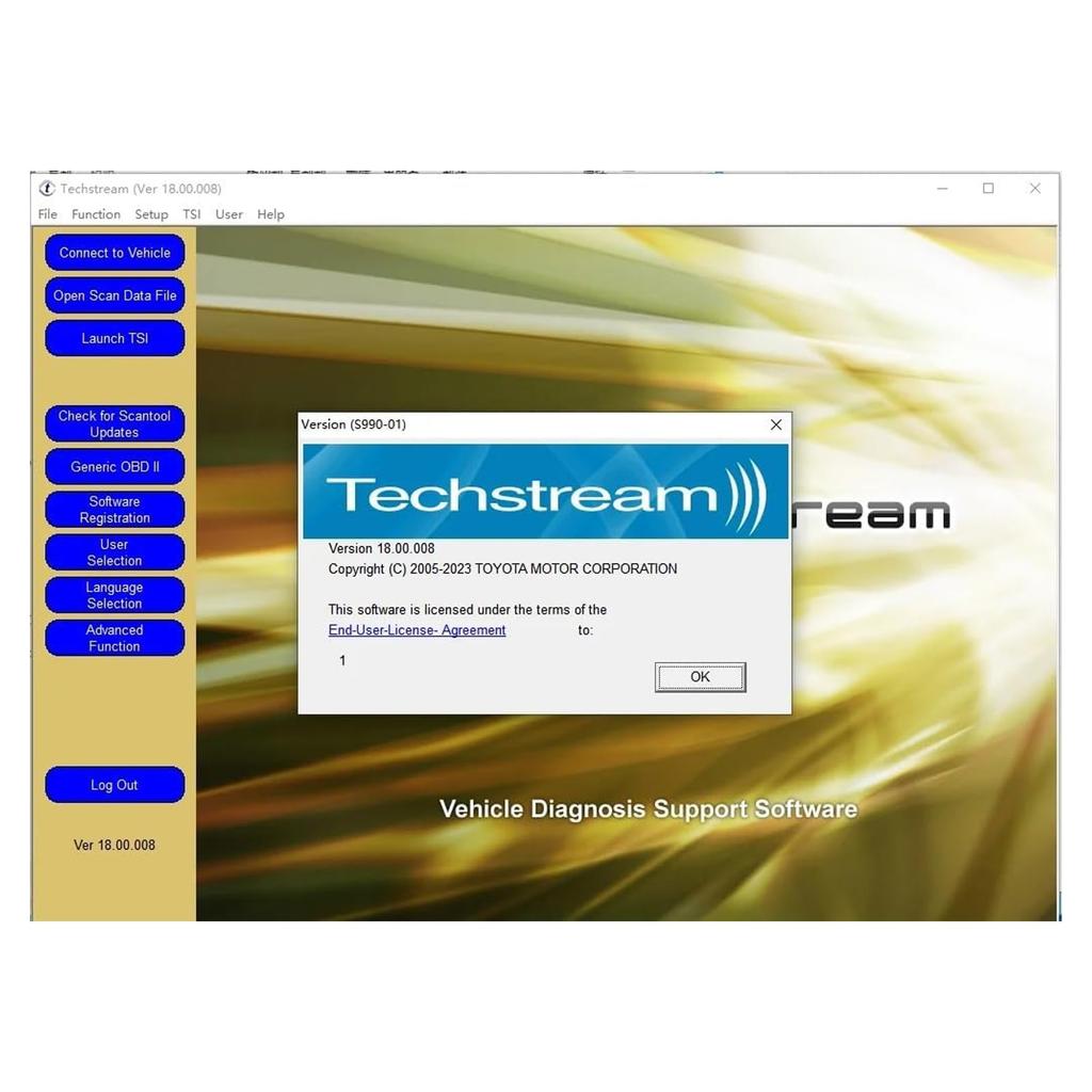 Mini VCI J2534 Cable for Toyota TIS V18.00.008 OBD2 Cable Connector Scanner Adapter Car