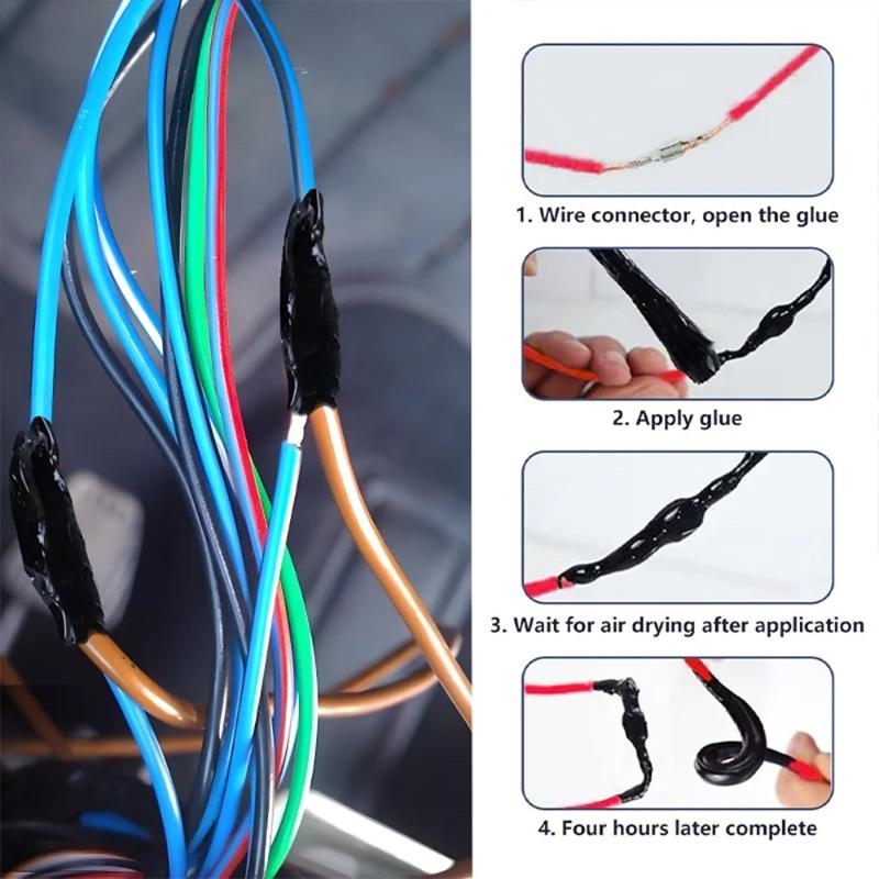50/150Ml Liquid Electrical Tape Waterproof Insulation Paste Sealant Wire Cable Coat Fix Line Glue Repair Glue Insulation Glue