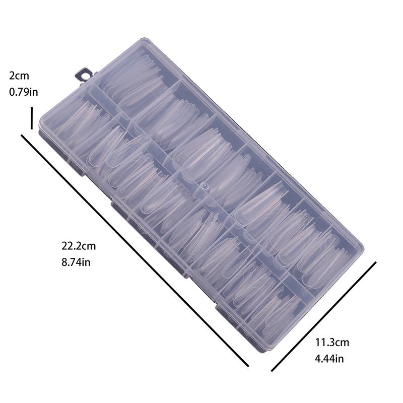 150 Buc/Cutie Forme Duale Unghii Pătrat Coffin Migdală Șablon Extensie Unghii Șabloane pentru Construcție Rapidă Gel UV Instrument Manichiură