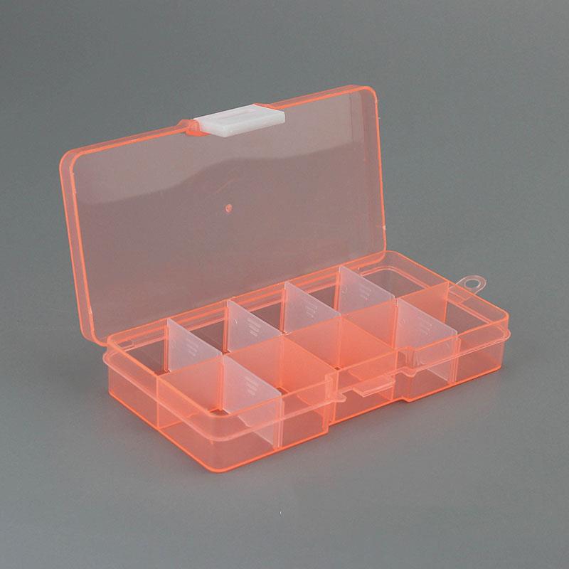 Transparent Storage Container Jewelry Box Clear Plastic Organizer Box Earring Storage Organizer Display Case for Beads 10 Grids