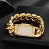 Fashion European and American Trendy Flip Buckle Miami 12MM Bracelet Necklace Chain