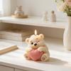 3D Bear Holding Heart Silicone Mold Cute Cartoon Animal Candle Soap Resin Craft Mould DIY Valentine's Day Gift Making Tool