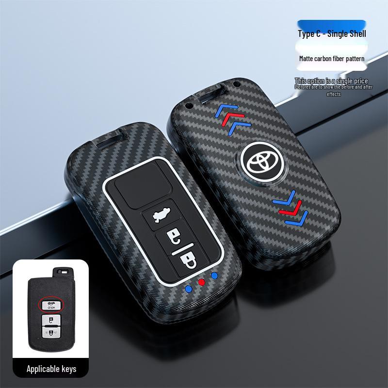 Toyota Camry Key Case for Junrui Land Cruiser - Frosted Remote Shell with Luminous Buckle