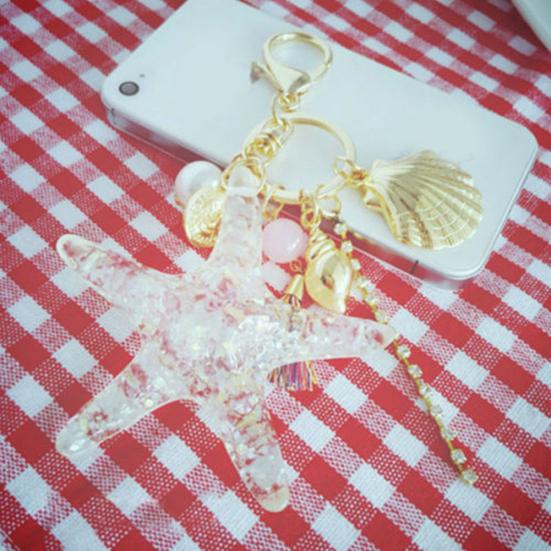 Drăguț Starfish Shell Whelk ciucuri pandantiv breloc femei breloc breloc breloc