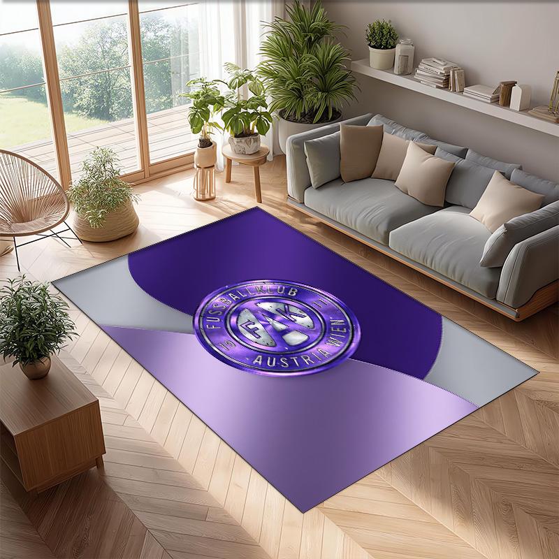 Austria Wien FC Soccer Football Pattern Soft Area Rug Non Slip Indoor Floor Carpet Sports Decor Mat for Bedroom
