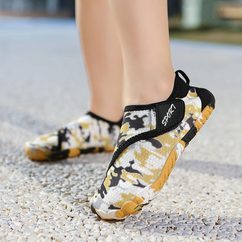 New Yellow Barefoot Sneakers Boys Girls Summer Outdoor Beach Water Shoes Children Fashion HOOK&LOOP Breathable Kids Wading Shoes