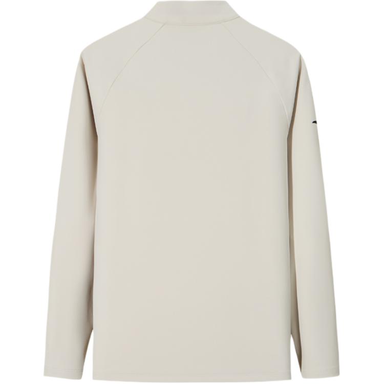 Anta Comfortable Soft Breathable Versatile Long Sleeve T-Shirt With Letter Stand Collar Men Tops 952547401-1