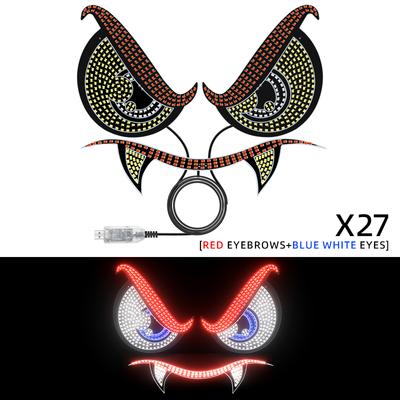 Decoración de Coche Luces Dinámicas Pegatina Entusiastas del Coche Pantalla Animada de Luces para Coche 7 Modos de Iluminación Efectos Visuales Personalizables