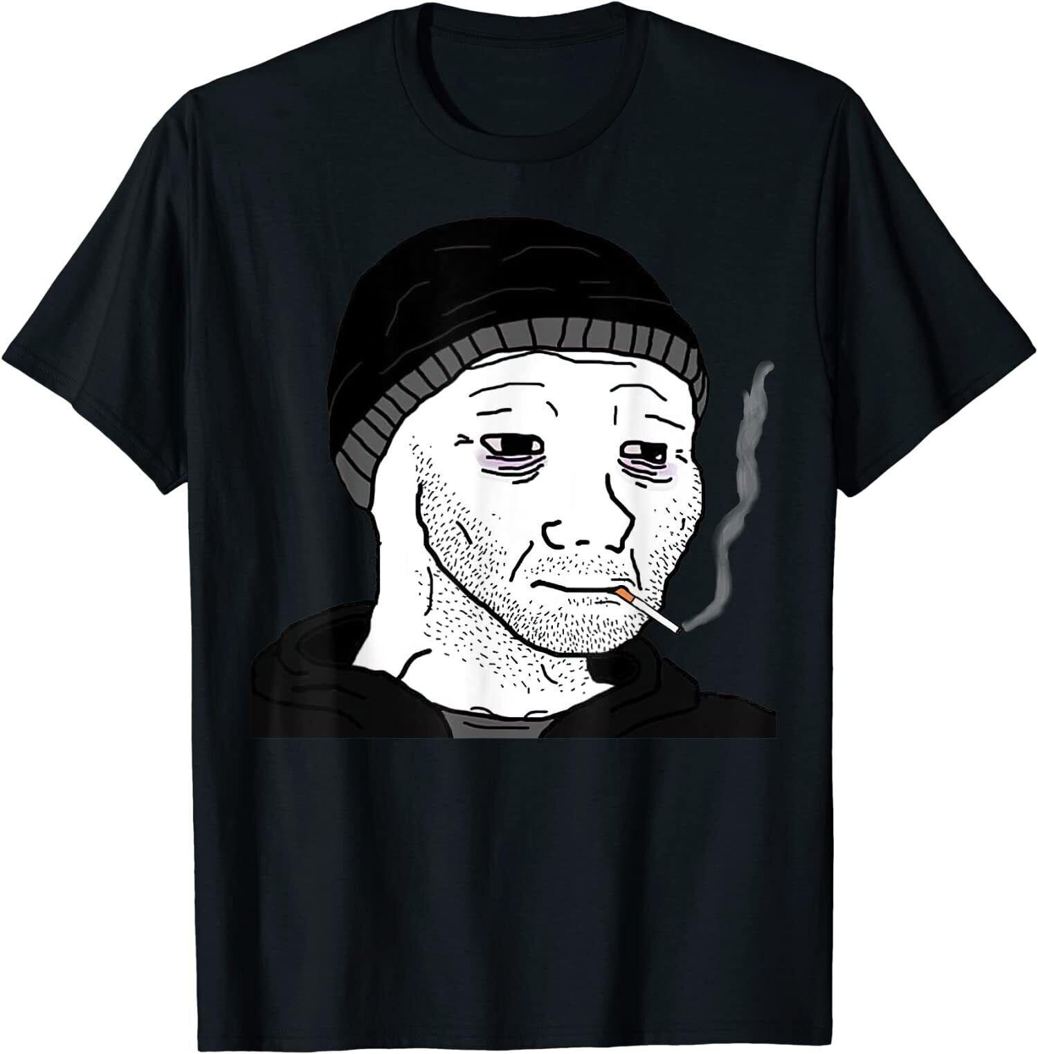 NEW LIMITED Funny Depressed Wojak Meme T-Shirt Size S-5XL M