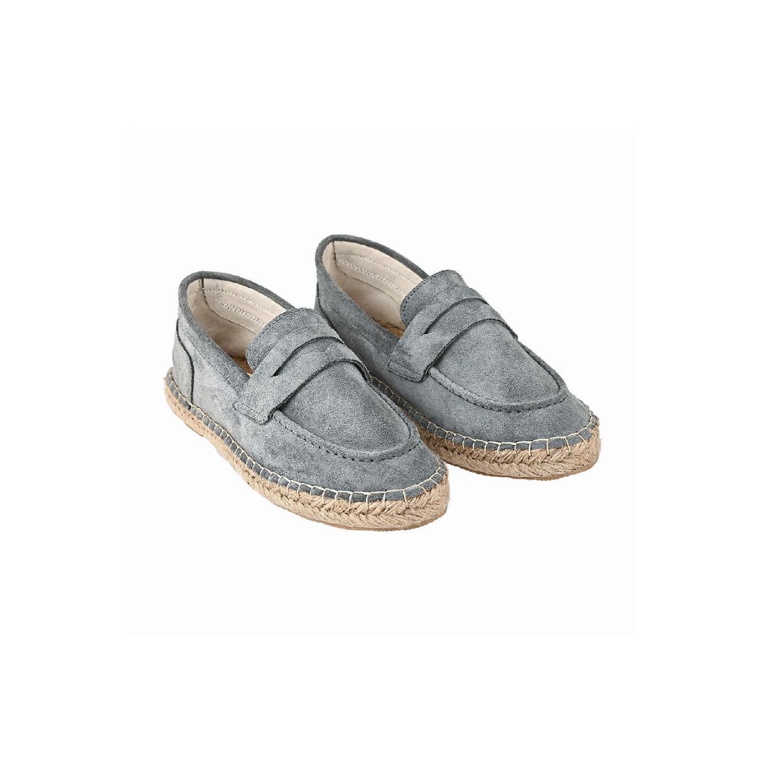 

Genuine Leather Gray Men s Handmade Espadrilles 40