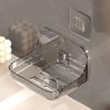 2Pcs Clearly plastic Soap Dish Modern Waterproof Soap Holder Easy Installation Bathroom Essential Shelf Kitchen Friendly