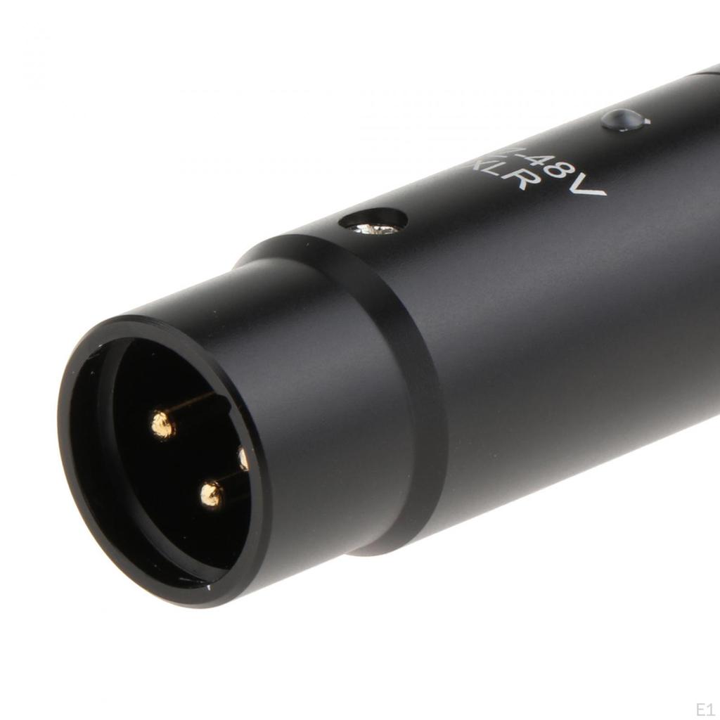 Adaptador de micrófono hembra de 3,5 mm a conector XLR macho de 3 pines con convertidor de alimentación fantasma integrado