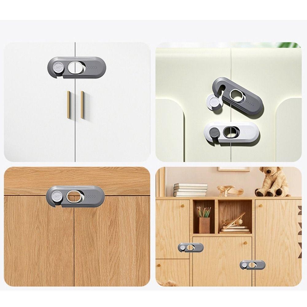 New ABS Child Safety Lock Housing Safety Freezer Cabinet Door Protection Baby Anti-Pinch Cupboard Closing Buckle Cabinet Drawer