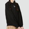 PUMA Round Neck Solid Color Loose Casual Pullover Sweatshirt Women Tops Black 673570-01