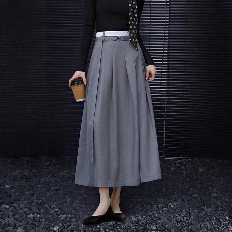 Demana Elegant A-Line Pleated Midi Skirt
