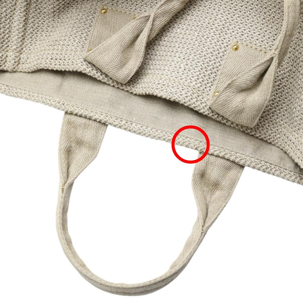Prada Canvas Canapa Tote Bag Canvas Beige Women Used