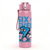 1PC Six Seven Number Letter 750ml Color Plastic Sports Water Bottle Leakproof Flip Straw Lid Suitable for Sports Office Home Use