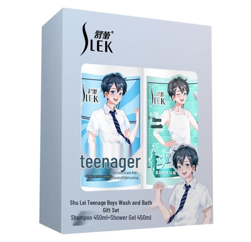 Slek Teen Boys Oil Control Anti-Dandruff Shampoo & Body Wash Gift Set