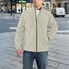Men's Fleece-Lined Outdoor Jacket With Zipper And Long Sleeves