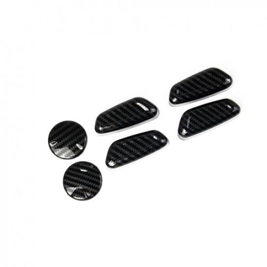 Carbon Fiber Style Interior Seat Adjustment Button Cover Trim For Ford F-150