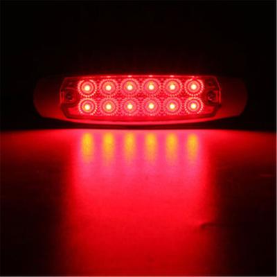 20PCS 12-24V Truck Side Marker Light 12LED Car Trailer Clearance Side Light for Lorry Bus Van Caravan LED Car Light Waterproof
