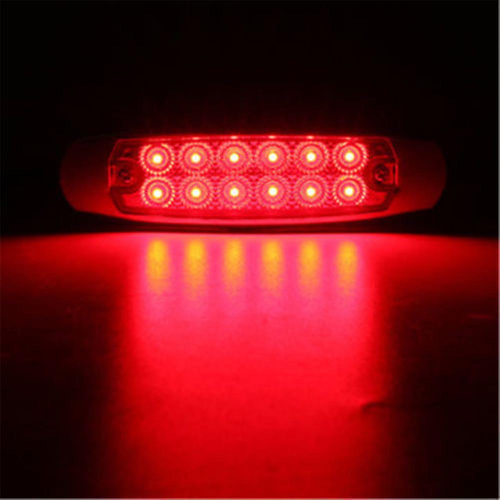 20PCS 12-24V Truck Side Marker Light 12LED Car Trailer Clearance Side Light for Lorry Bus Van Caravan LED Car Light Waterproof