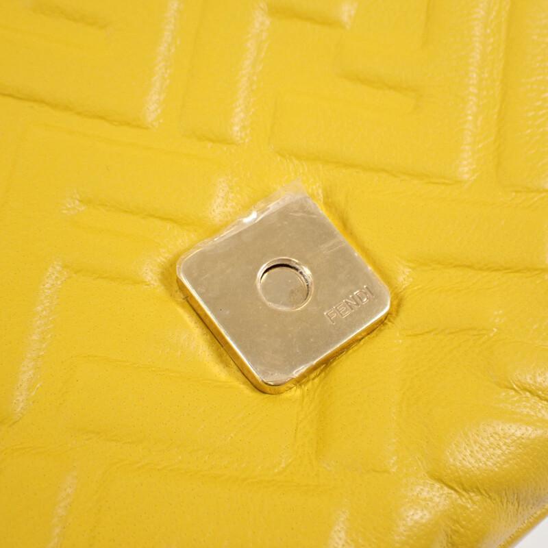 FENDI  8BR793_AH9C_F1E8V Shoulder Bag yellow leather Women