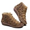 New Brand Women's Ankle Boots 2022 Casual Women Winter Boots Leopard Print Wedges Flat Booties Warm Women's Shoes Botas De Mujer